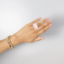 Lucky - ring rosakvarts natursten fra le mosch