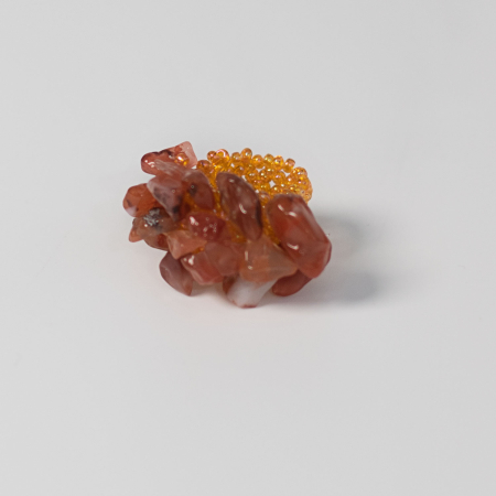 Lucky - ring rød karneol natursten fra le mosch