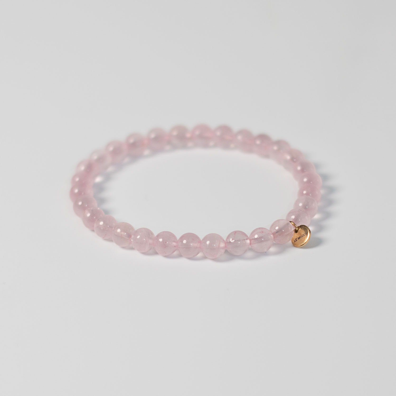armbånd med rosakvarts fra le mosch rosa kvarts