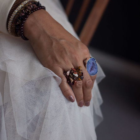 ring i mookaite sten fra le mosch