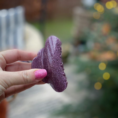 heaven hårklemme i glitter lilla