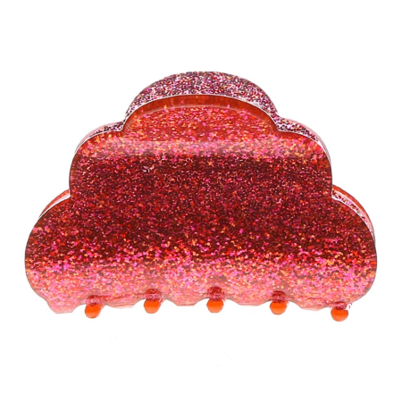 Mini Heaven hårklemme i Glitter Peach