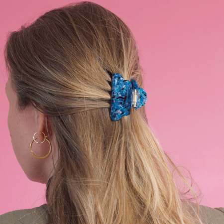 mini heaven hårklemme i guldfisk blå fra le mosch