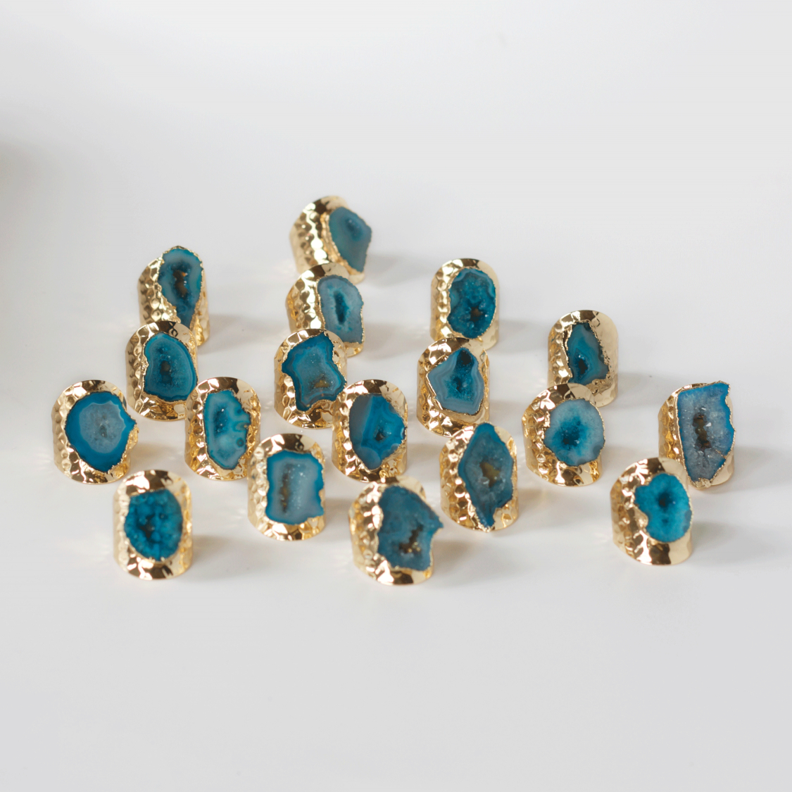 blå stor malin ring fra le mosch