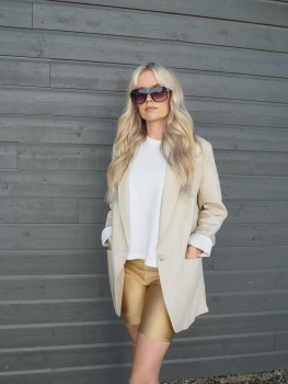 guld farvede biker shorts fra le mosch guld farvede biker shorts fra le mosch