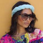 sully tørklæde i mint blå fra le mosch