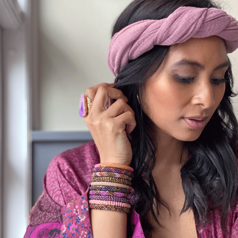 sully tørklæde i pudder fra le mosch