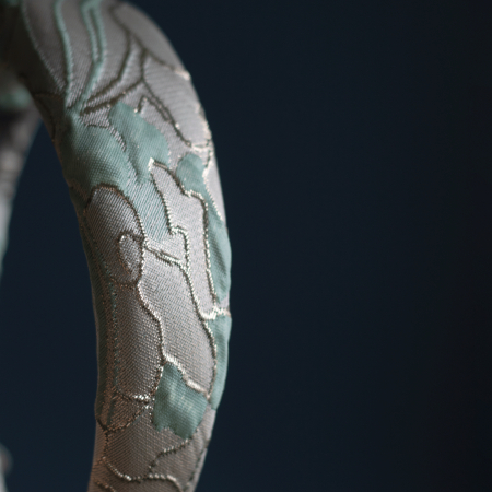 smuk hårbøjle i guld og mint fra le mosch. yasmin hårbøjle i mint