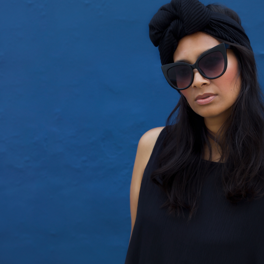 Cathrin cateye solbriller i Sort fra le mosch