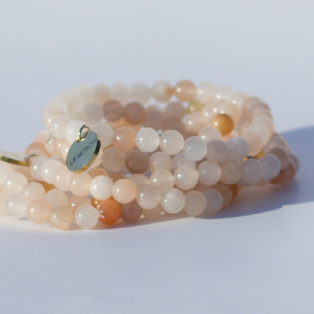 Haniel armbånd i Peach Aventurin natursten 6mm fra le mosch