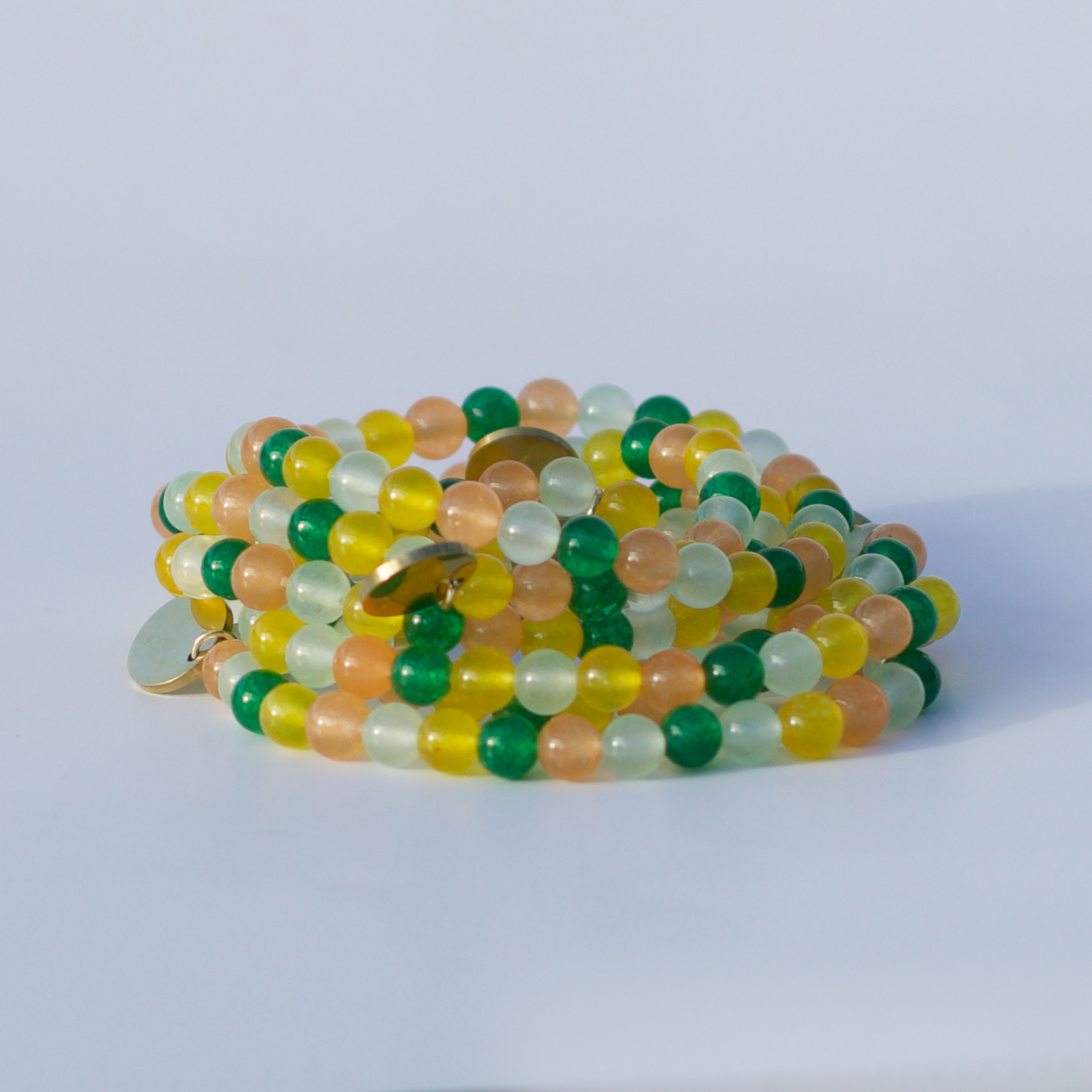 Mix jade natursten armbånd fra le mosch