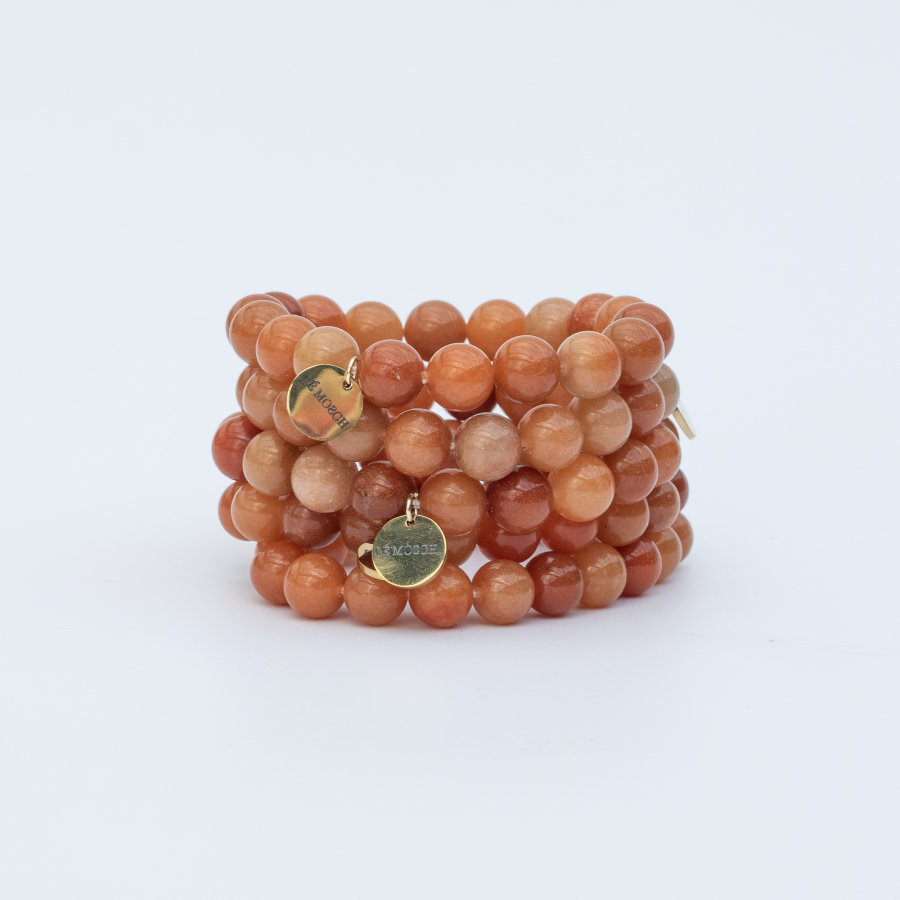 Sariel naturstensarmbånd Rød aventurin 10mm fra le mosch