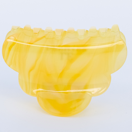 Mini Heaven hårklemme i Marmor Gul fra LÉ MOSCH