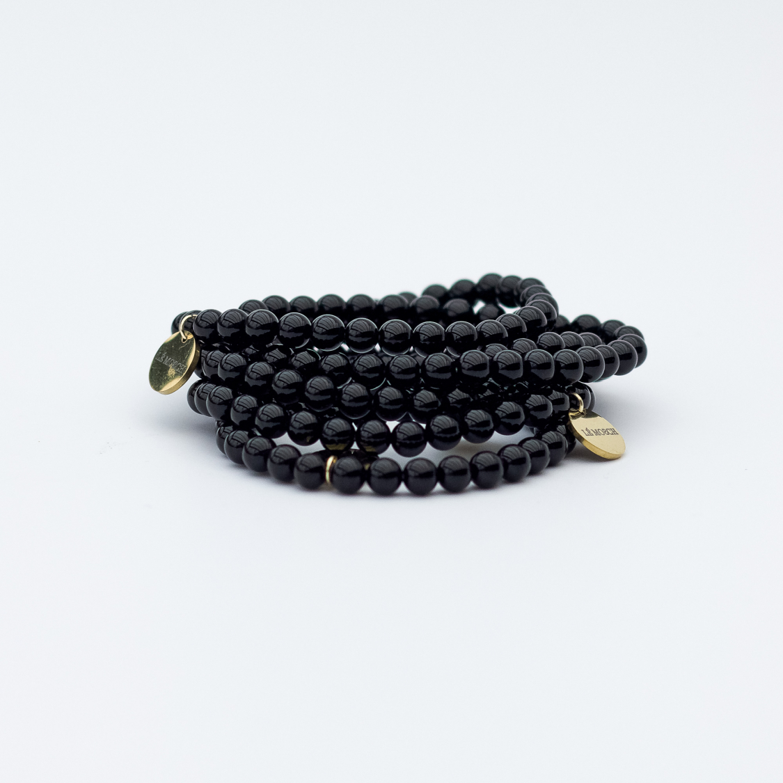 Haniel - armbånd Sort Karneol natursten 6mm