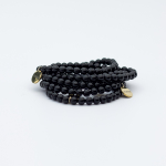 Haniel - armbånd Sort Karneol natursten 6mm