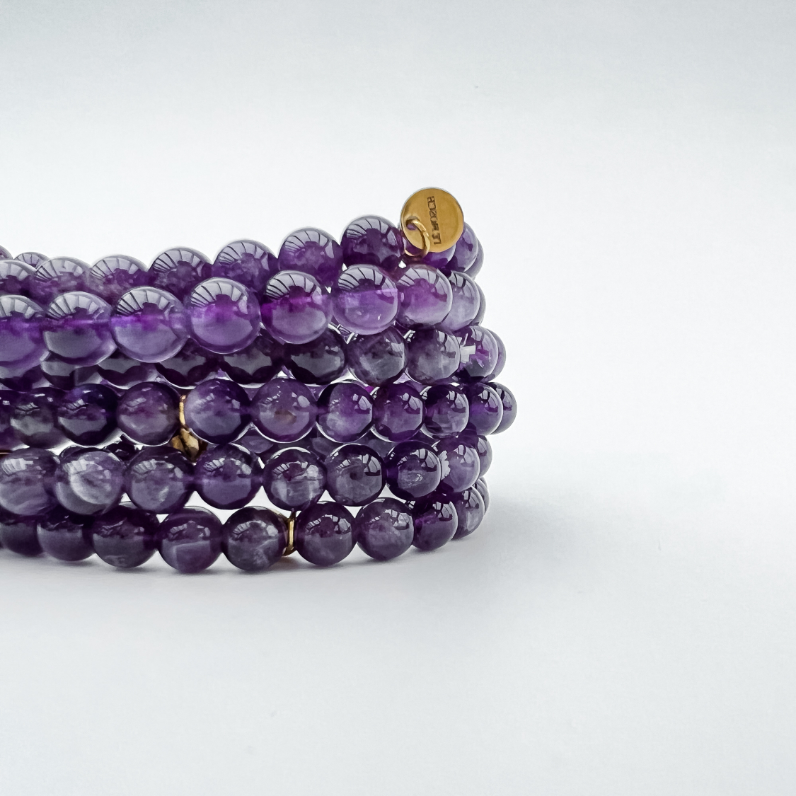 Haniel armbånd i Amethyst natursten 6mm fra le mosch