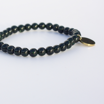 Haniel armbånd Grøn Sandsten 6mm fra le mosch Haniel armbånd Grøn Sandsten 6mm fra le mosch
