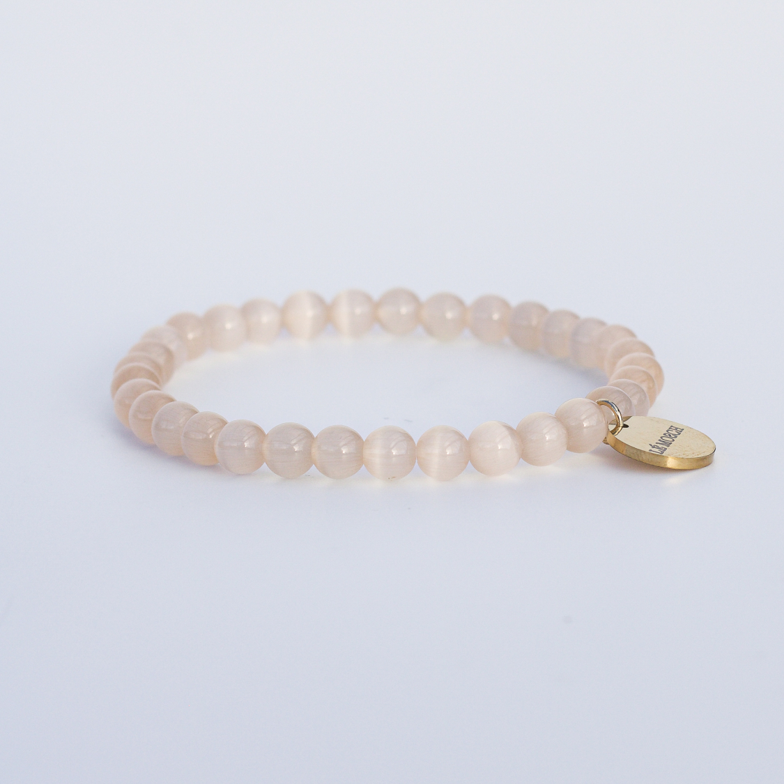 Haniel armbånd Champagne tigerøje natursten 6mm fra le mosch