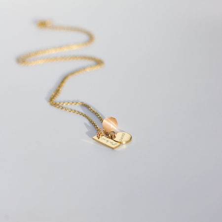 Tro på dig selv halskæde med Champagne Tigerøje fra le mosch