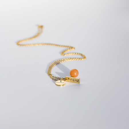 Tro på dig selv halskæde med Rød Aventurin fra le mosch