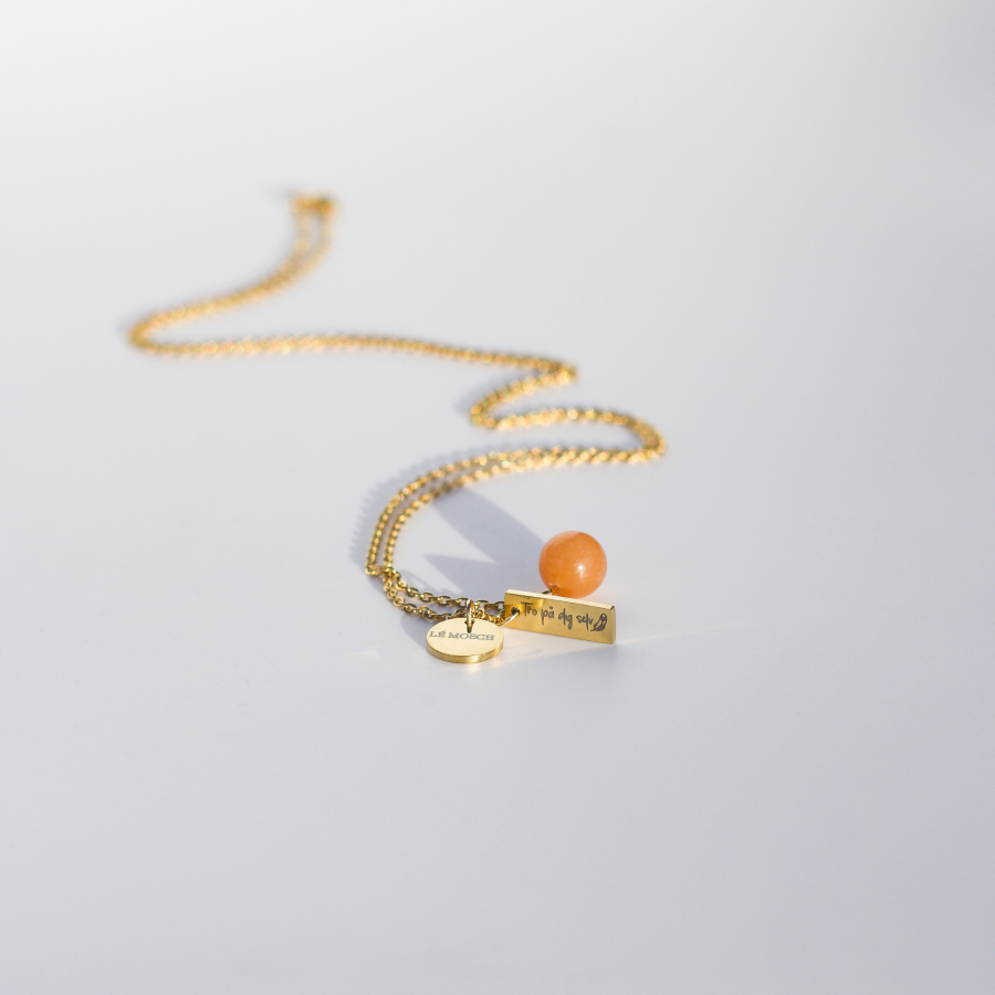 Tro på dig selv halskæde med Rød Aventurin fra le mosch