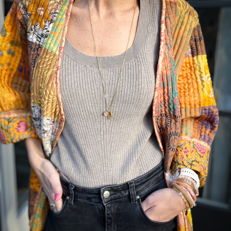 Tro på dig selv halskæde med Rosa Kvarts fra le mosch