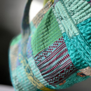 sportstaske i grøn patchwork fra le mosch sportstaske i grøn patchwork fra le mosch