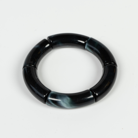 Margrethe armbånd i Sort Marmor 10mm fra le mosch