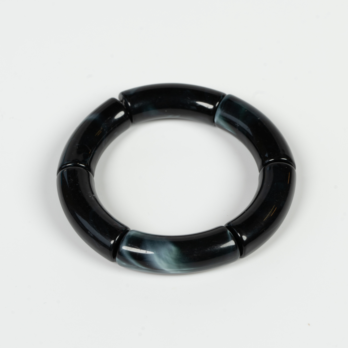 Margrethe armbånd i Sort Marmor 10mm fra le mosch