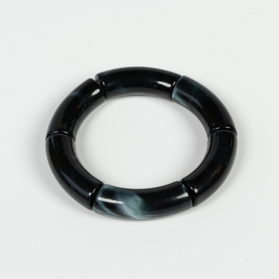 Margrethe armbånd i Sort Marmor 10mm fra le mosch