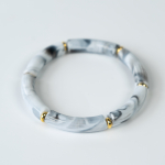 Martha armbånd i Hvid Marmor fra le mosch