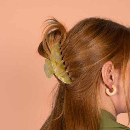 Cloud hårklemme i Marmor Gylden