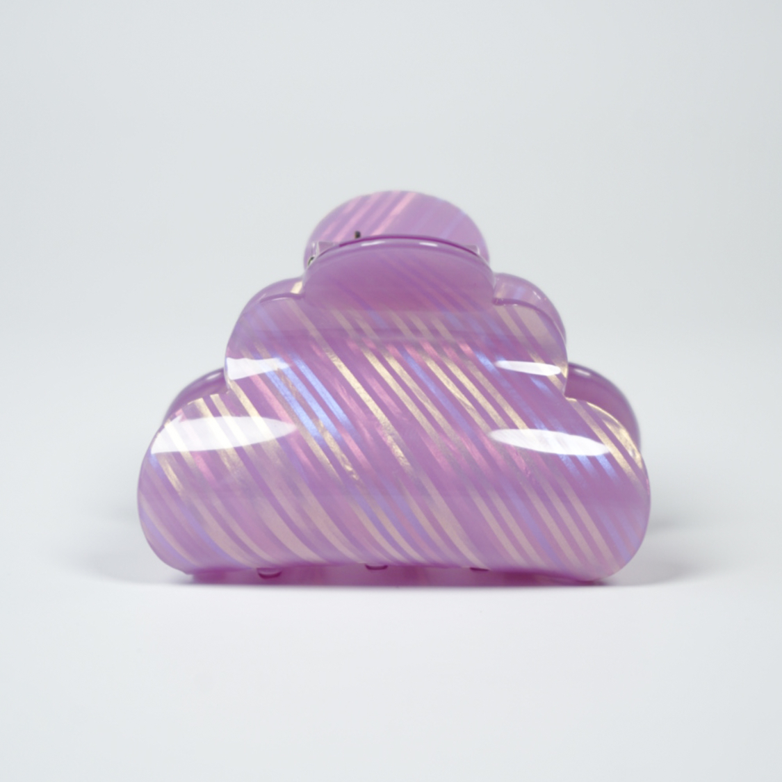 Mini Heaven hårklemme i Metallic Strib Lilla fra le mosch