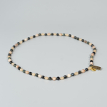 Indie halskæde med mørke og lyse natursten fra le mosch