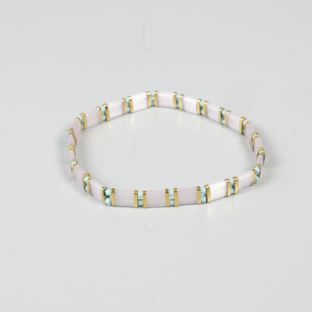 Xia armbånd i hvid, grå og guld nuancer fra le mosch