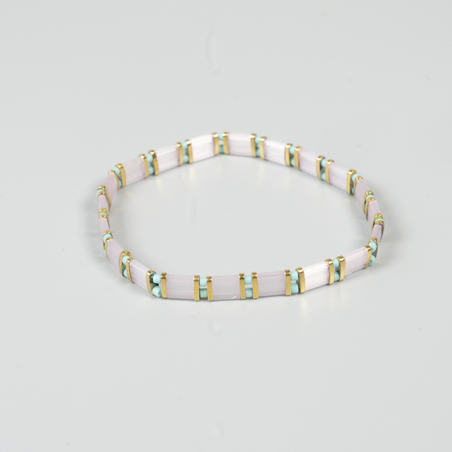 Xia armbånd i hvid, grå og guld nuancer fra le mosch