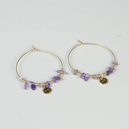 Eye Hoops med natursten fra le mosch