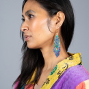 Rio øreringe i turkis og lilla