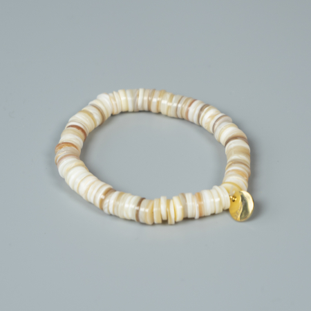 Ete Armbånd 8 mm Shell i Cremefra le mosch