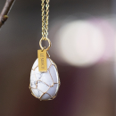 Krystal æg i Howlit 3x2 cm fra le mosch Krystal æg i Howlit 3x2 cm fra le mosch