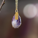 Krystal æg i Ametyst 3x2 cm fra le mosch Krystal æg i Ametyst 3x2 cm fra le mosch