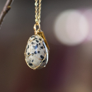 Krystal æg i Dalmatiner Jaspis 3x2 cm fra le mosch Krystal æg i Dalmatiner Jaspis 3x2 cm fra le mosch