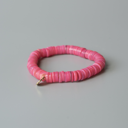 Ete Armbånd 8 mm Shell i Pink fra le mosch