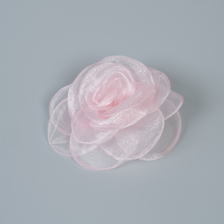 Organza Blomster broche i Rosa fra le mosch