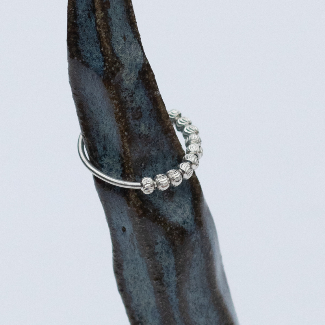 Vilje ring i rillet forsølvet fra le mosch