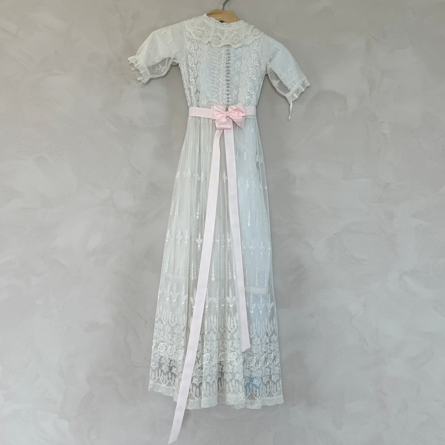 dåbsbånd til dåbskjole i LYS ROSA fra LEHOF og le mosch