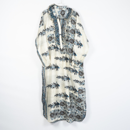 Janta silkemix kaftan kjole med flæse no 47