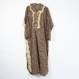 Janta silkemix kaftan kjole med flæse no 48