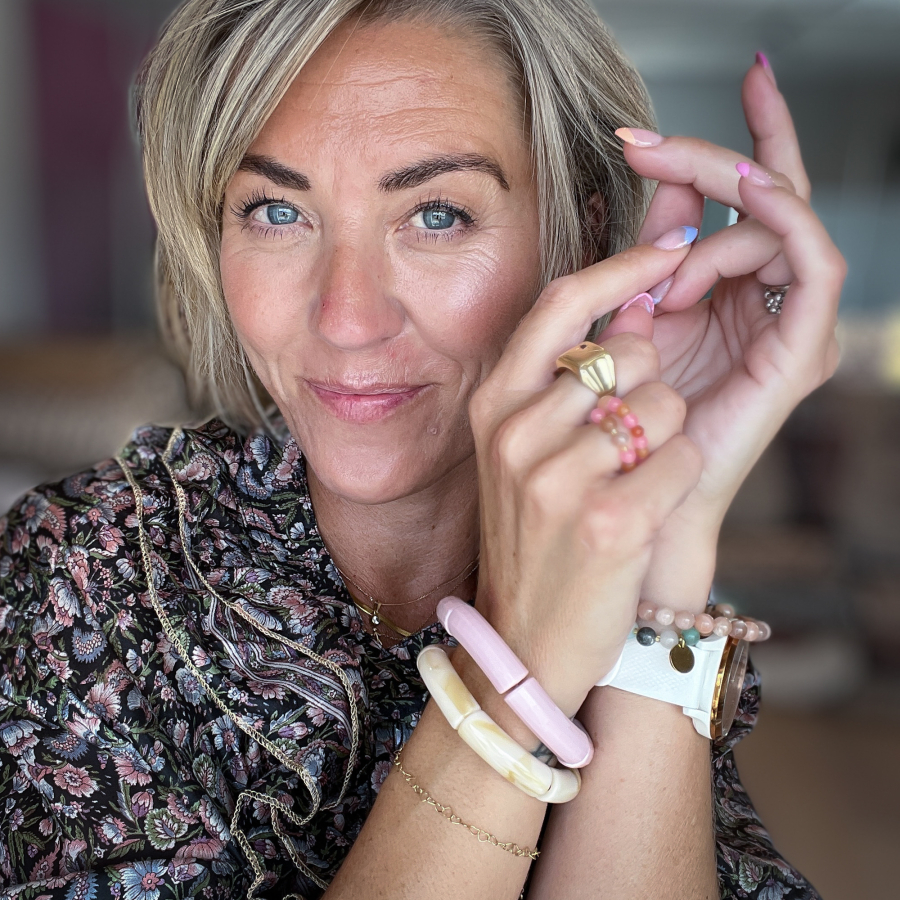 Margrethe armbånd i Creme 10mm