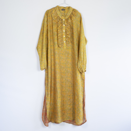 Janta silkemix kaftan kjole med flæse no 82